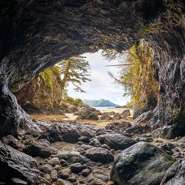 San Josef Bay sea cave photo
