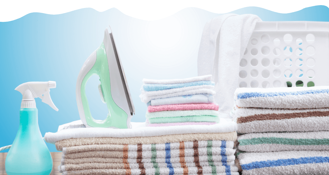 Laundry basket and clean laundry