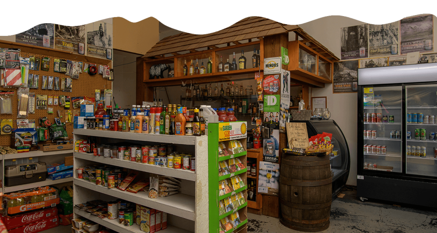 Holberg Pitstop products at the general store