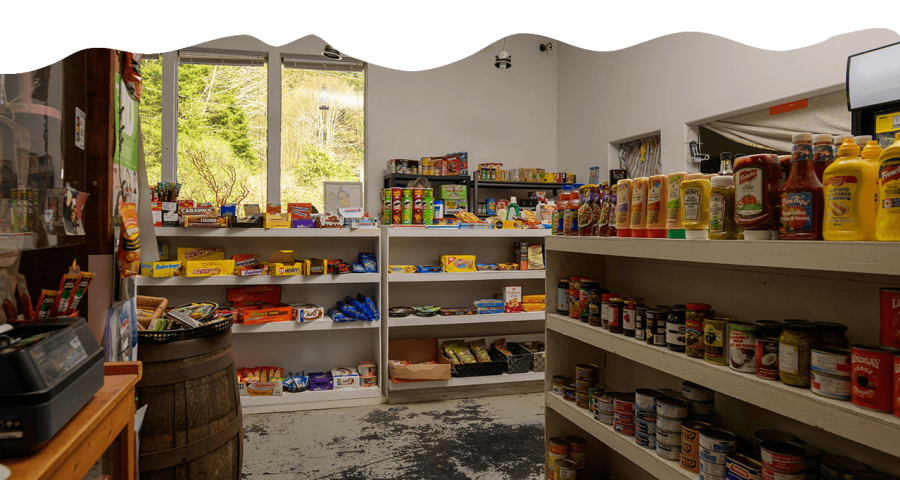 Holberg Pitstop products at the general store