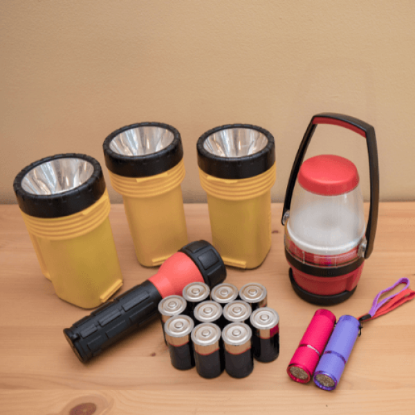 Flashlights photo on table